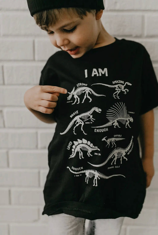 Dino Affirmations Tee - Glows in the Dark