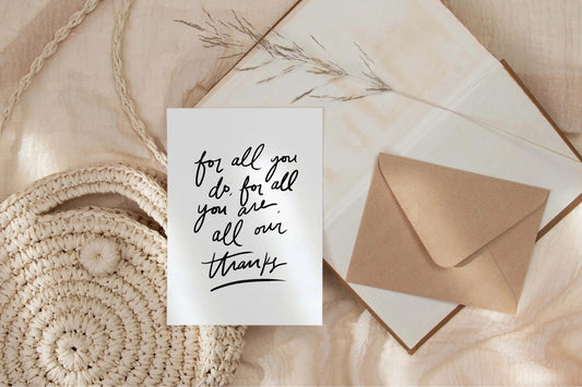 For All You Do | Thank You Card