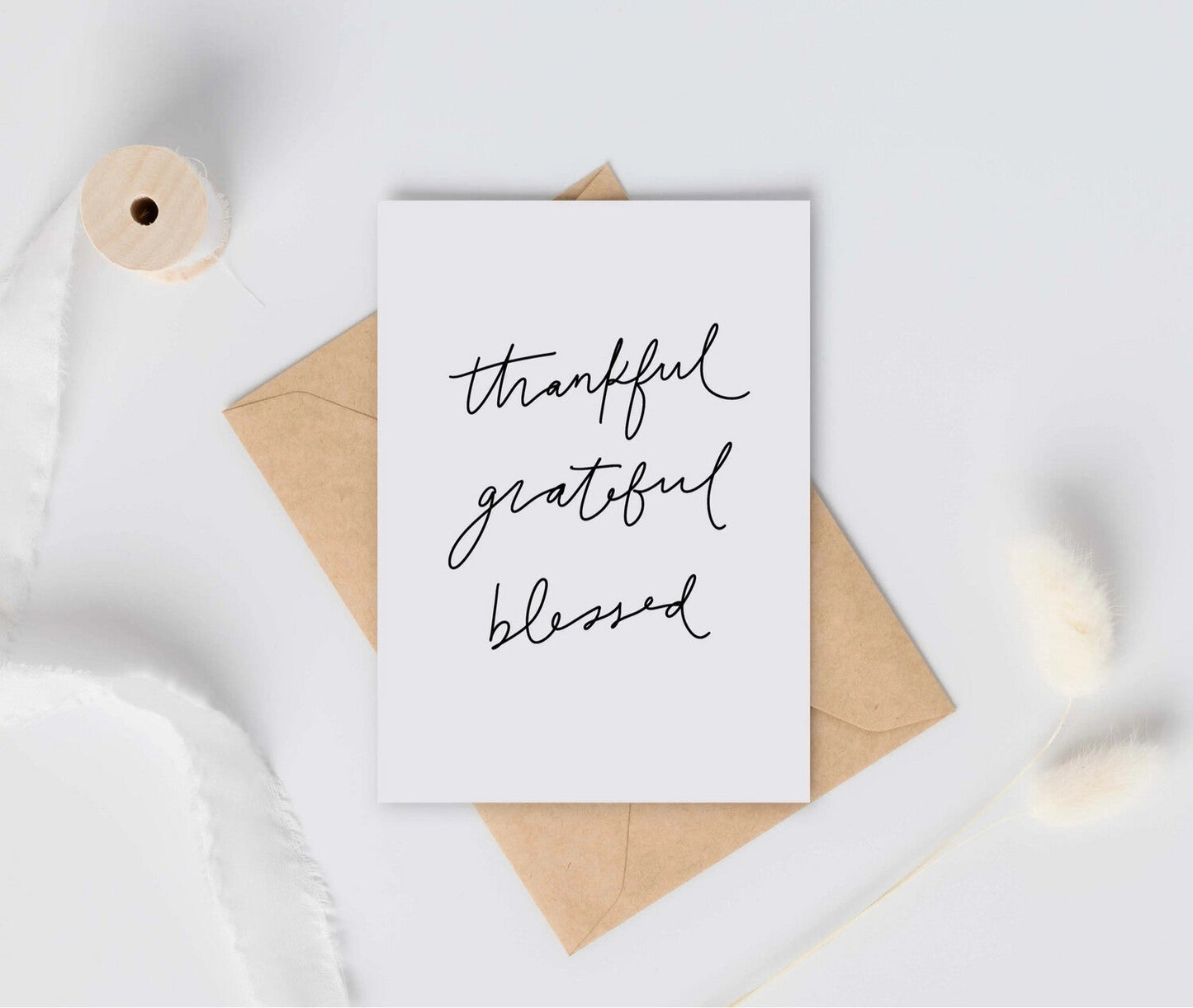 Thankful, Grateful, Blessed | Thank You Card