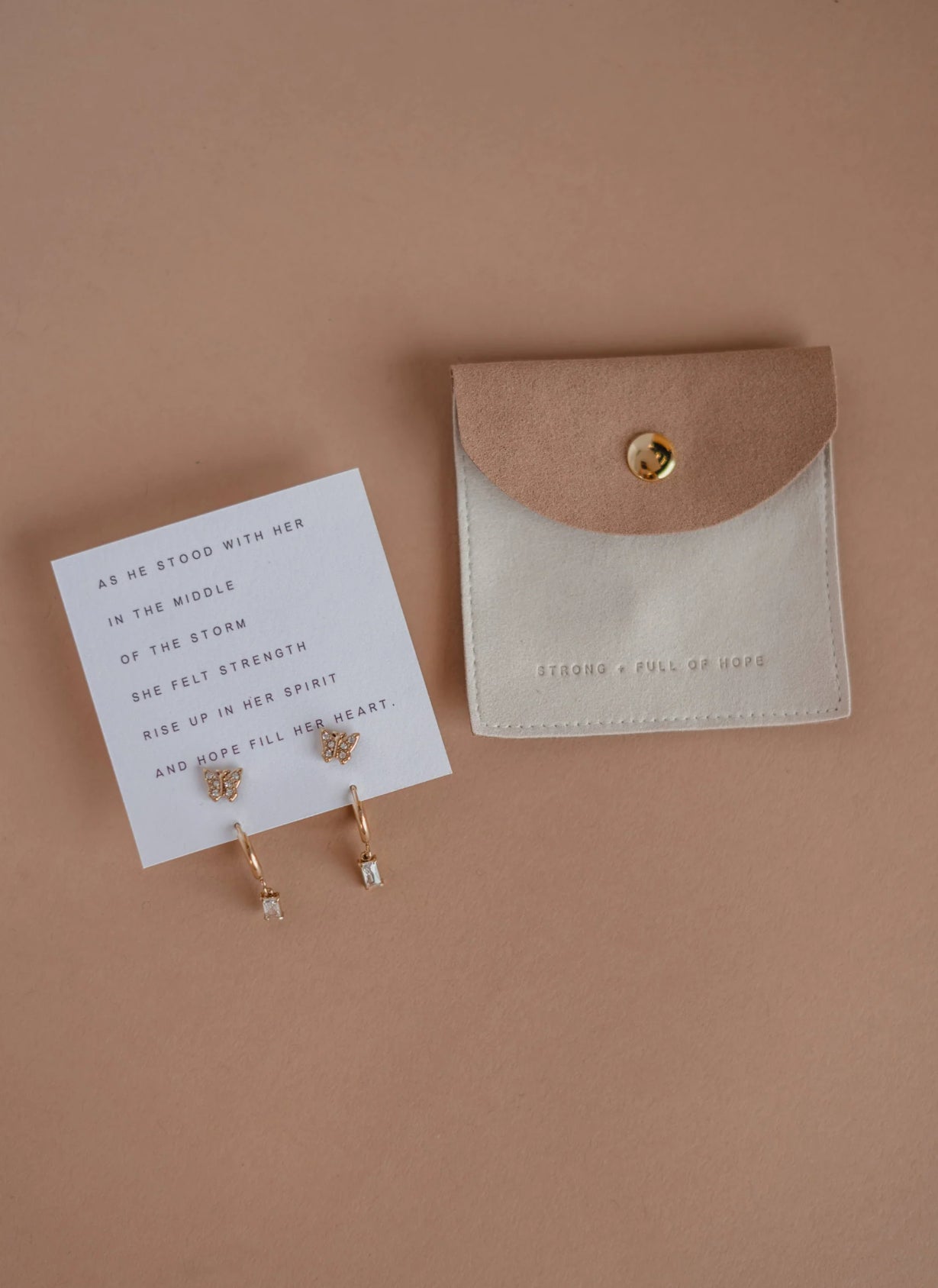 Strong + Full of Hope Earring Set