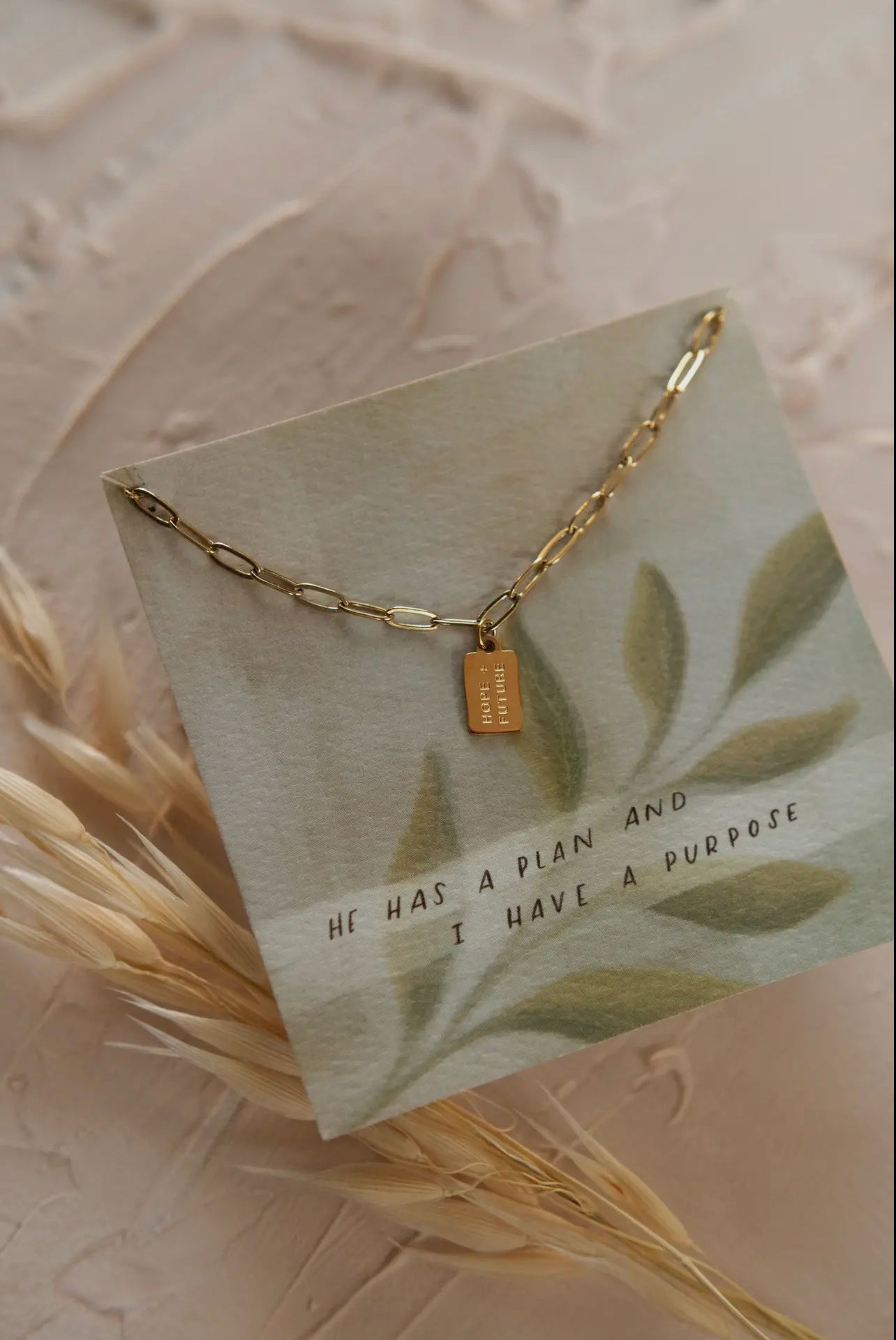 Hope + Future Tag Necklace Jeremiah 29:11