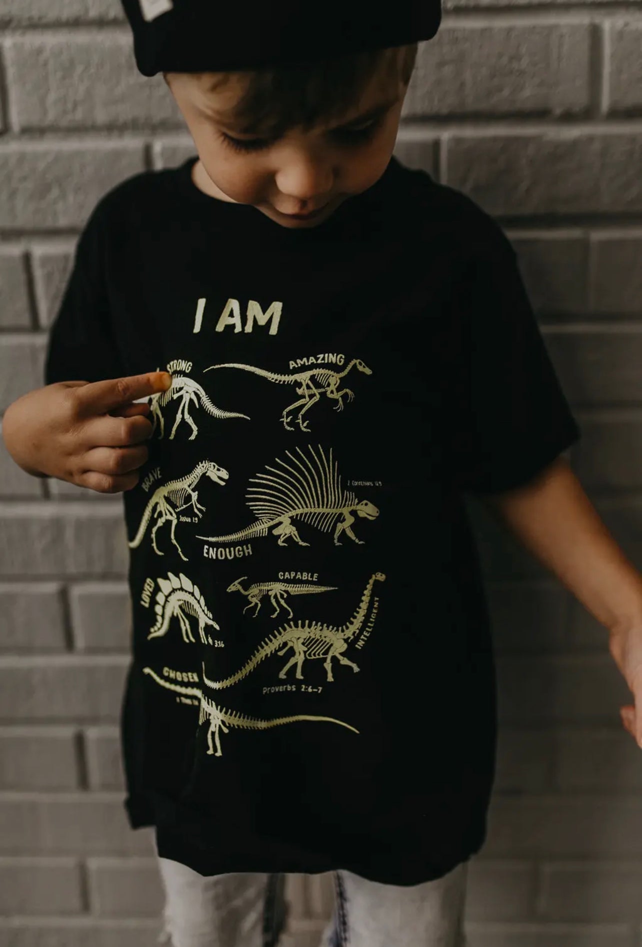 Dino Affirmations Tee - Glows in the Dark