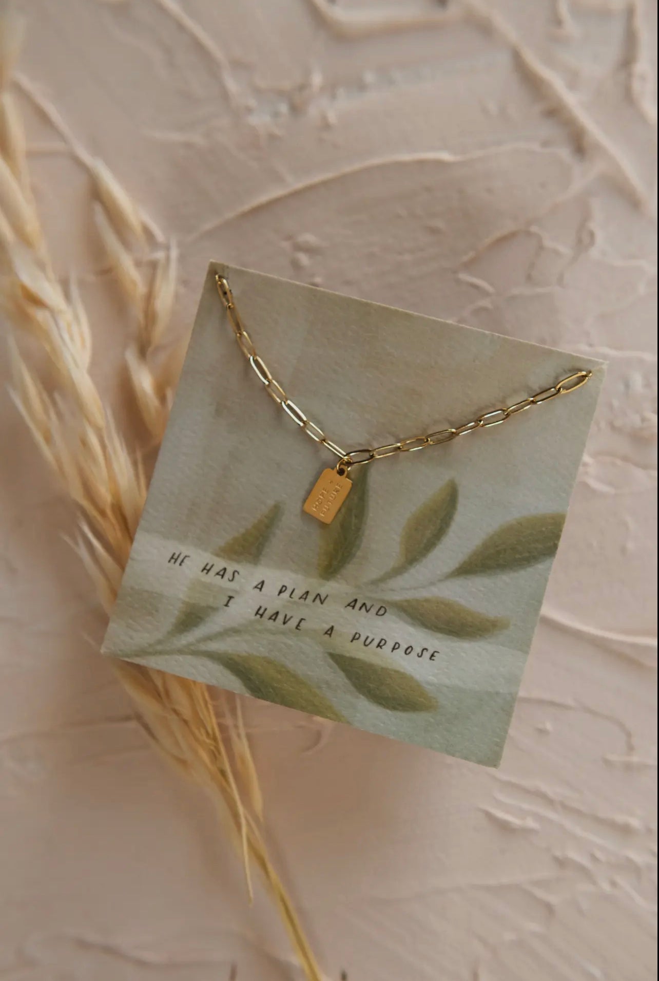 Hope + Future Tag Necklace Jeremiah 29:11