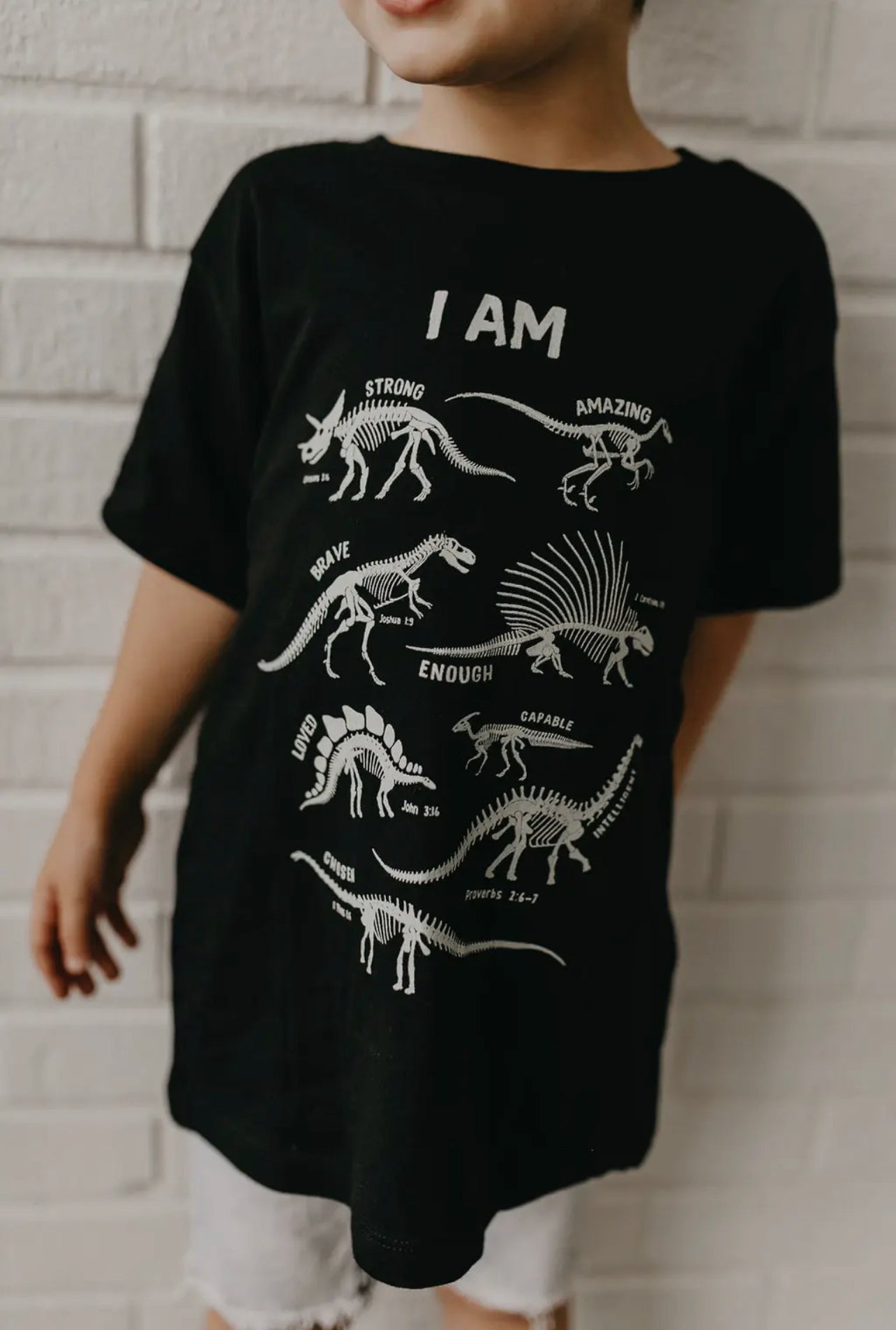 Dino Affirmations Tee - Glows in the Dark