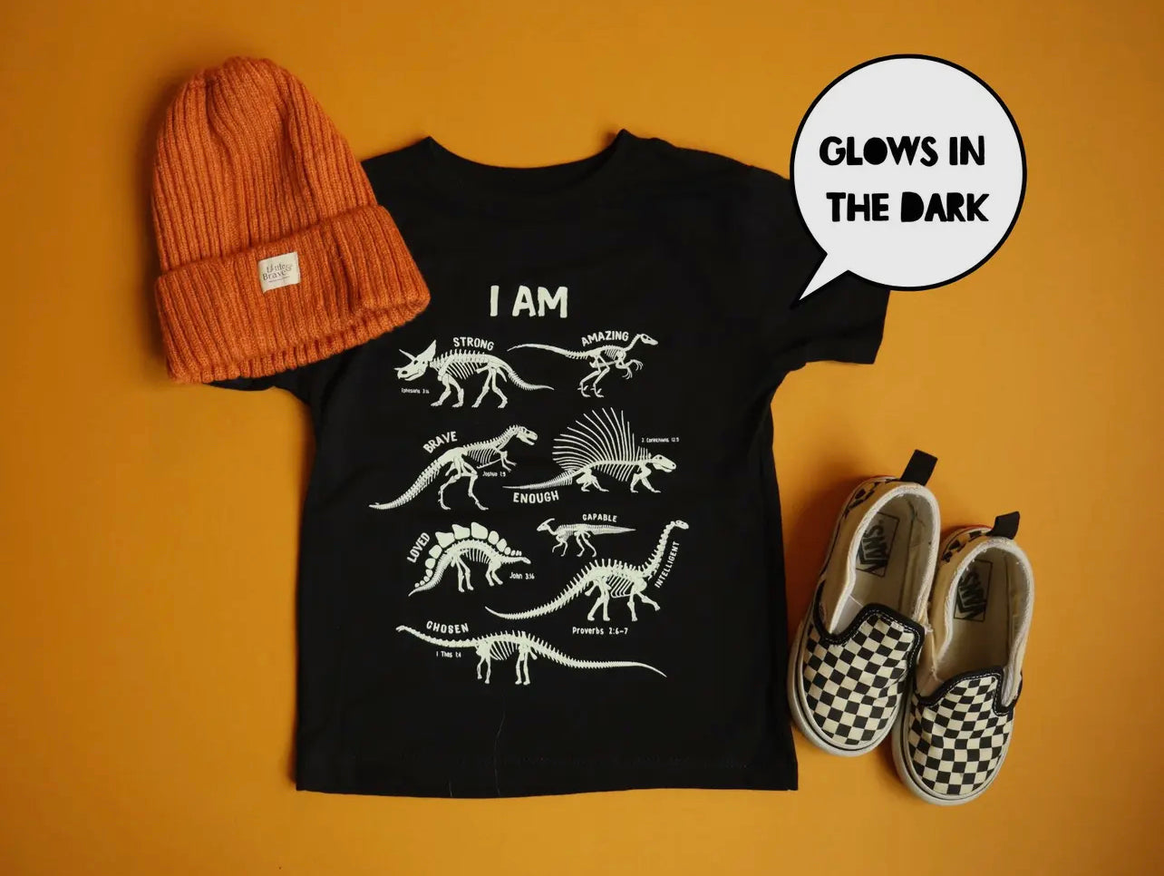 Dino Affirmations Tee - Glows in the Dark